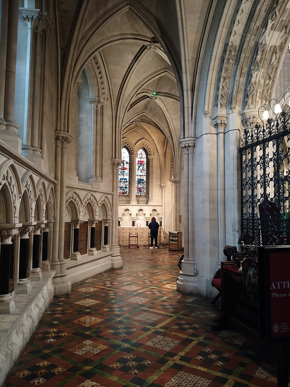 Interior view of Christ Church Cathedral in Dublin