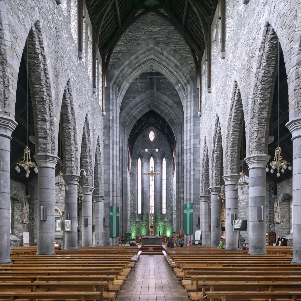 Interior nave of St Mary's Cathedral in Killarney